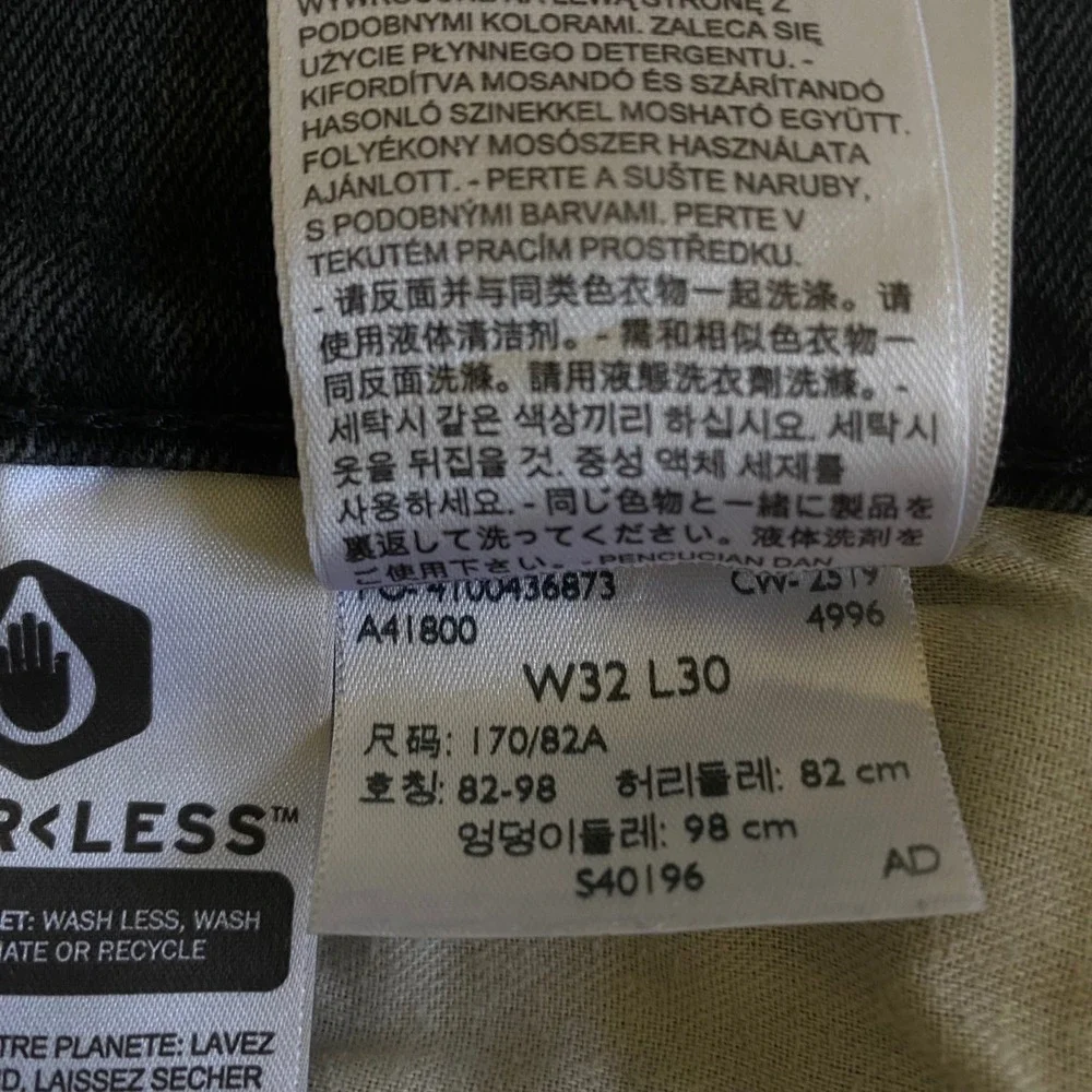 Levi's 511 Slim Fit Jeans Mens 32x30 Washed Black Denim